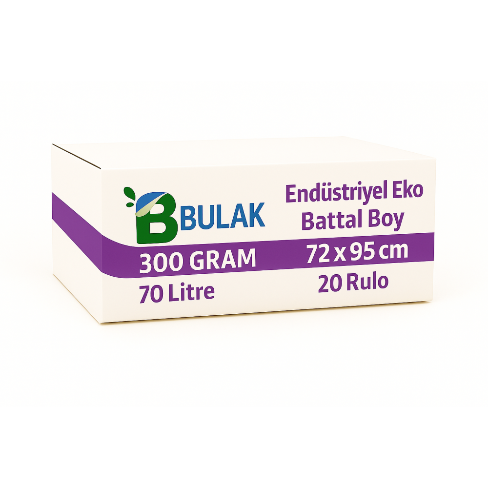 Endüstriyel Eko Battal Boy Çöp Poşeti 72 cm X 95 cm 300 Gram