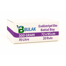 Endüstriyel Eko Battal Boy Çöp Poşeti 72 cm X 95 cm 300 Gram